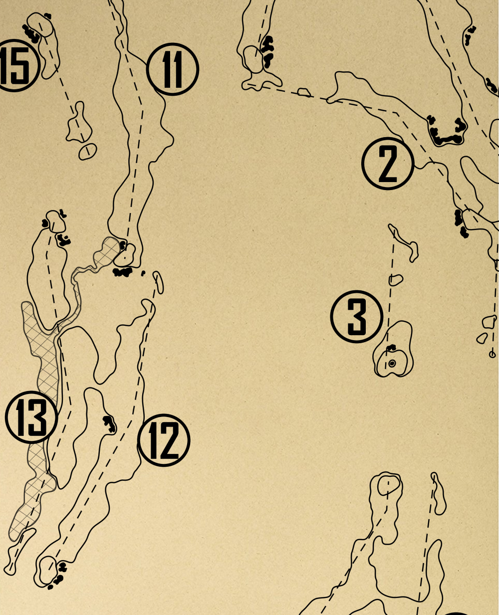 Black Desert Resort Golf Course Outline (Print)