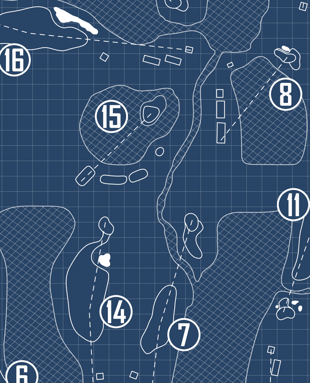 Bolingbrook Golf Club Blueprint (Print)