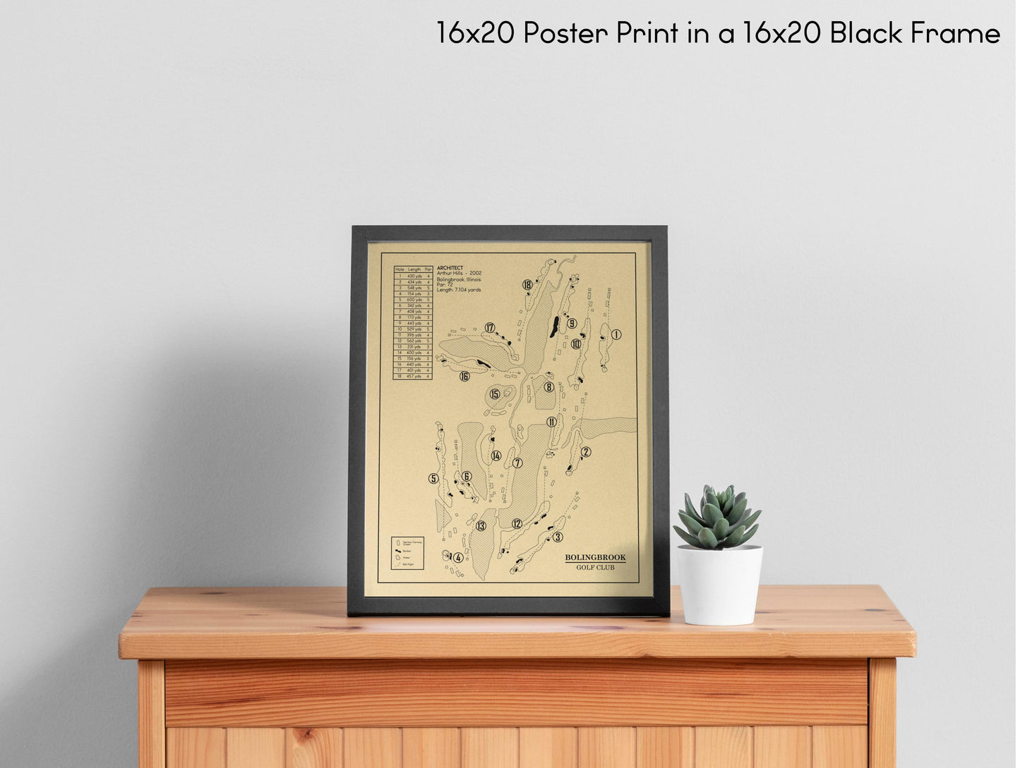 Bolingbrook Golf Club Outline (Print)