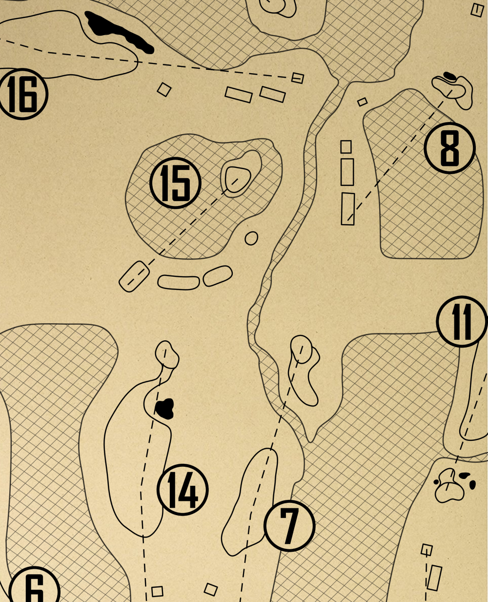 Bolingbrook Golf Club Outline (Print)