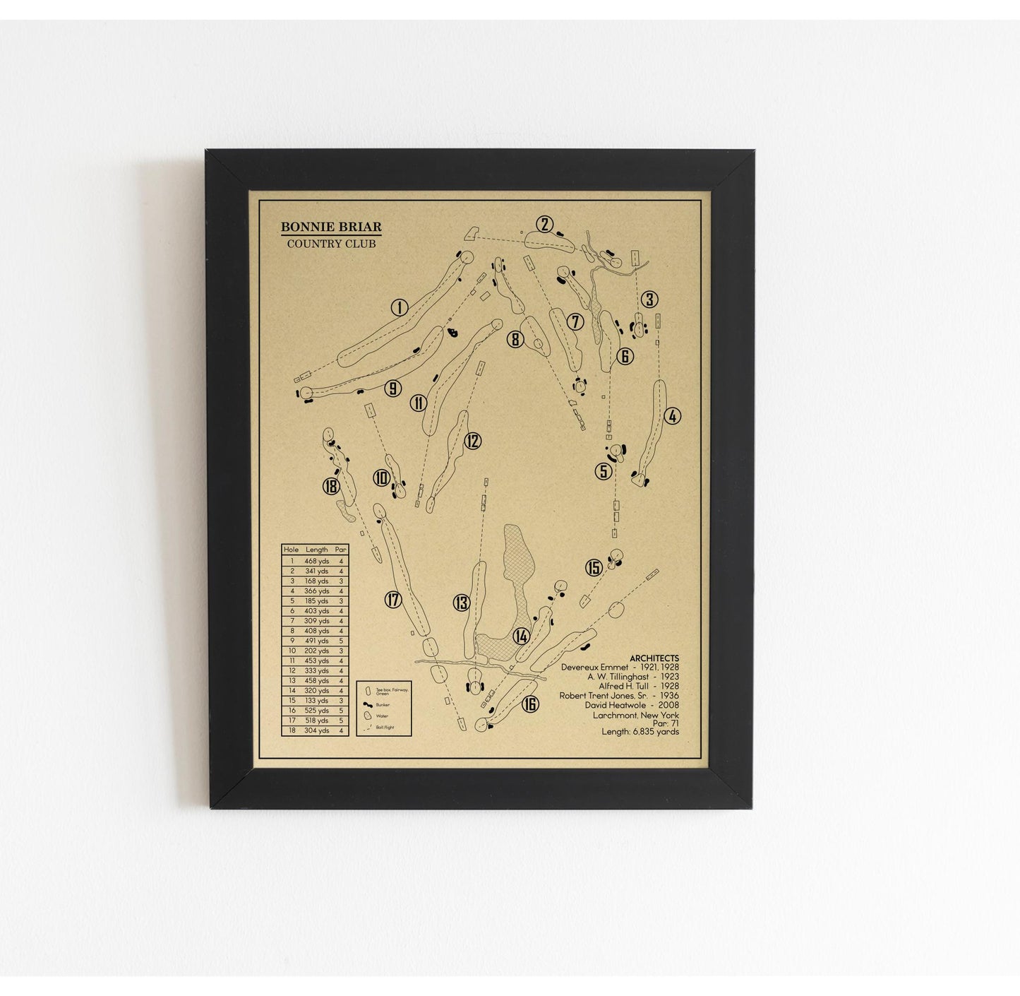 Bonnie Briar Country Club Outline (Print)