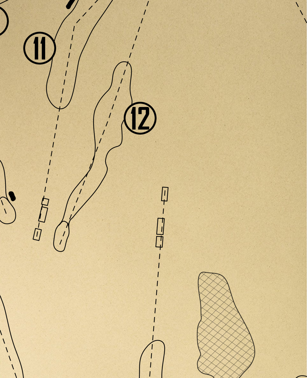 Bonnie Briar Country Club Outline (Print)
