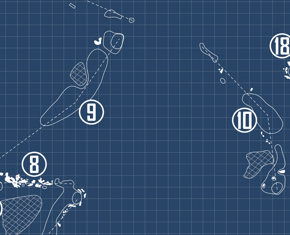 Boston Golf Club Blueprint (Print)