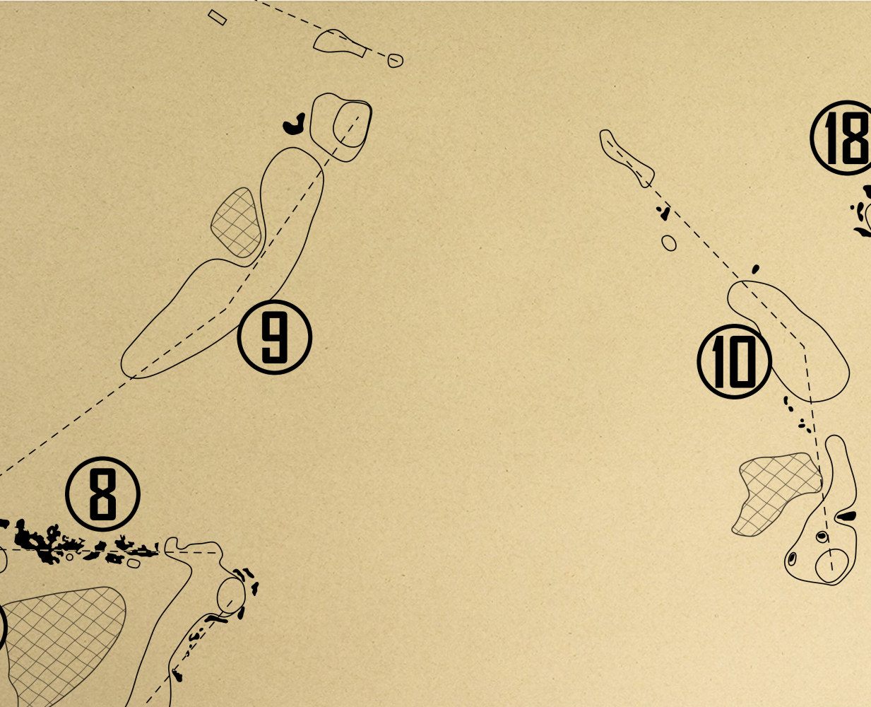 Boston Golf Club Outline (Print)