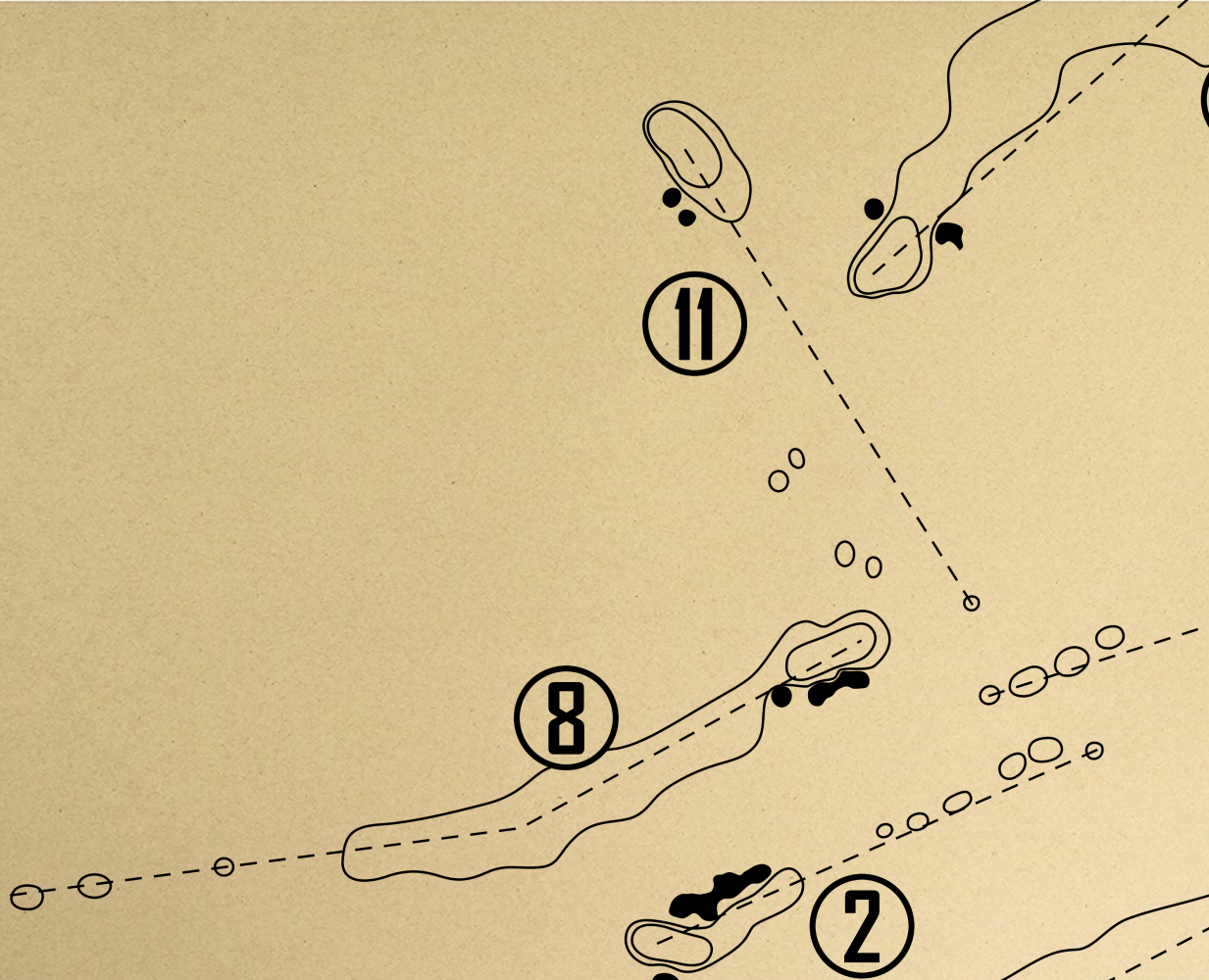 Boulder Ridge Golf Club Outline (Print)