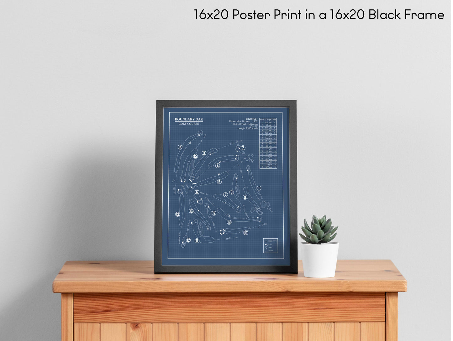 Boundary Oak Golf Course Blueprint (Print)
