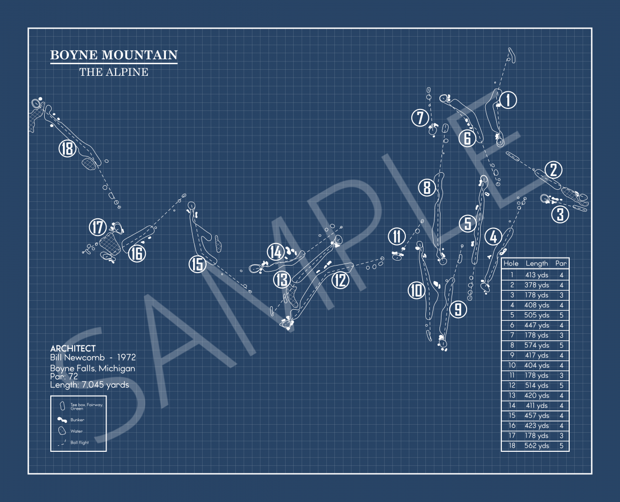The Alpine at Boyne Mountain Blueprint (Print)
