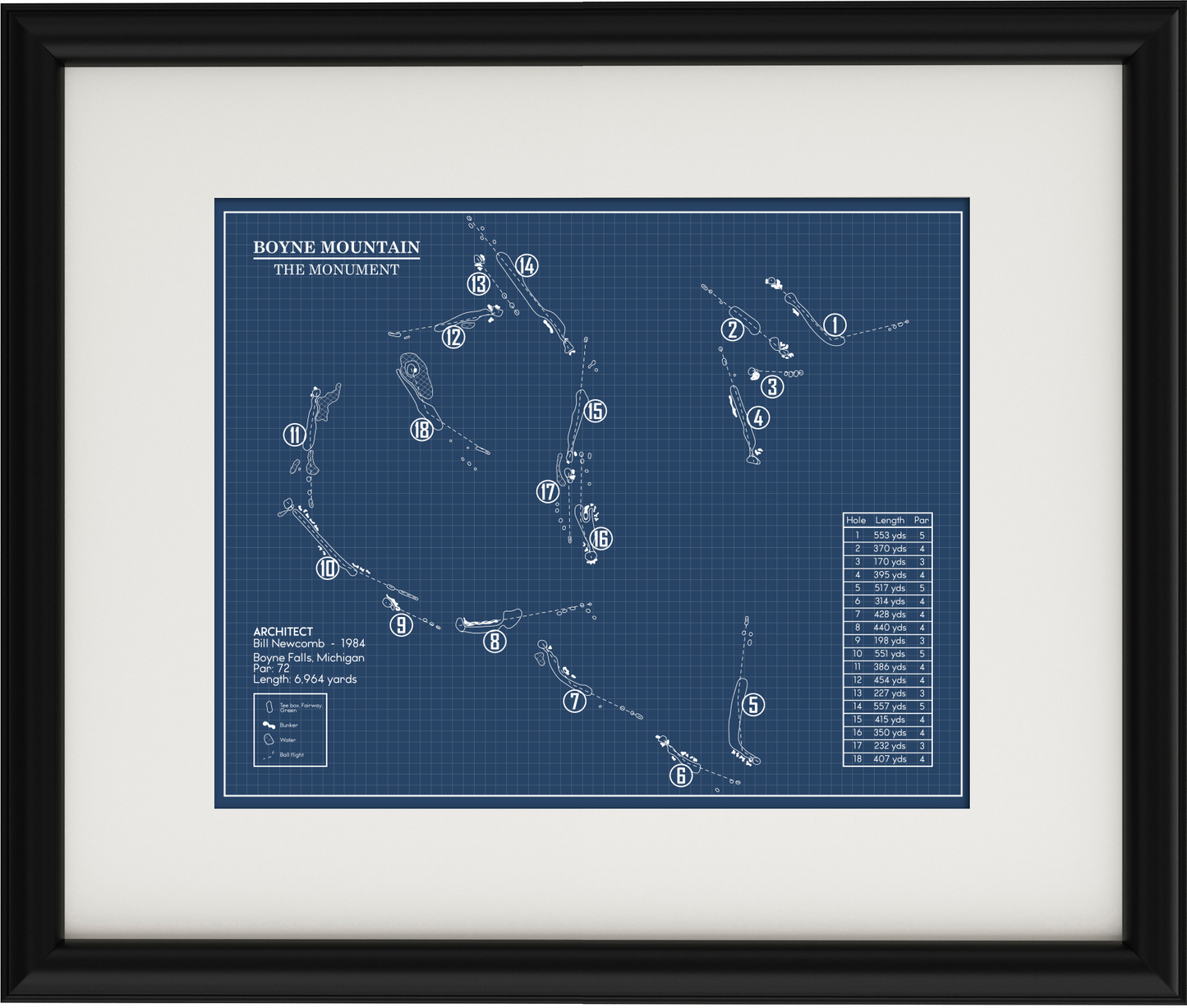 The Monument at Boyne Mountain Blueprint (Print)