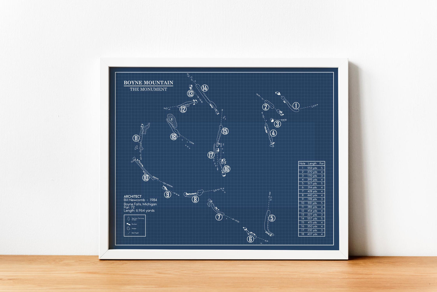 The Monument at Boyne Mountain Blueprint (Print)