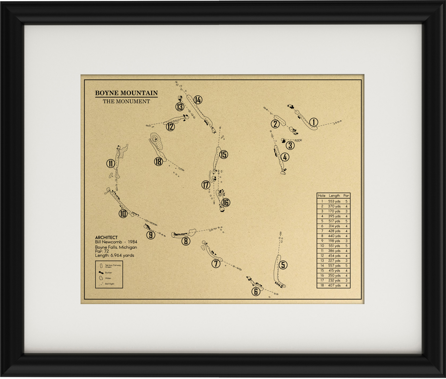 The Monument at Boyne Mountain Outline (Print)