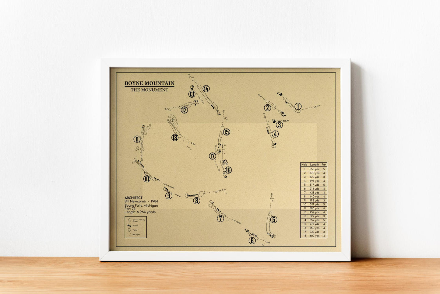 The Monument at Boyne Mountain Outline (Print)