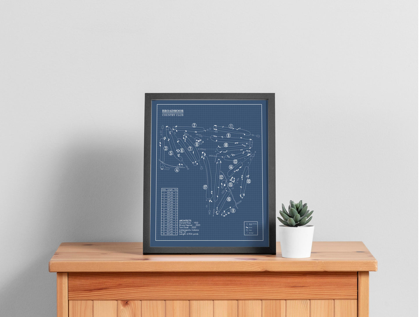 Broadmoor Golf Club Indianapolis Blueprint (Print)