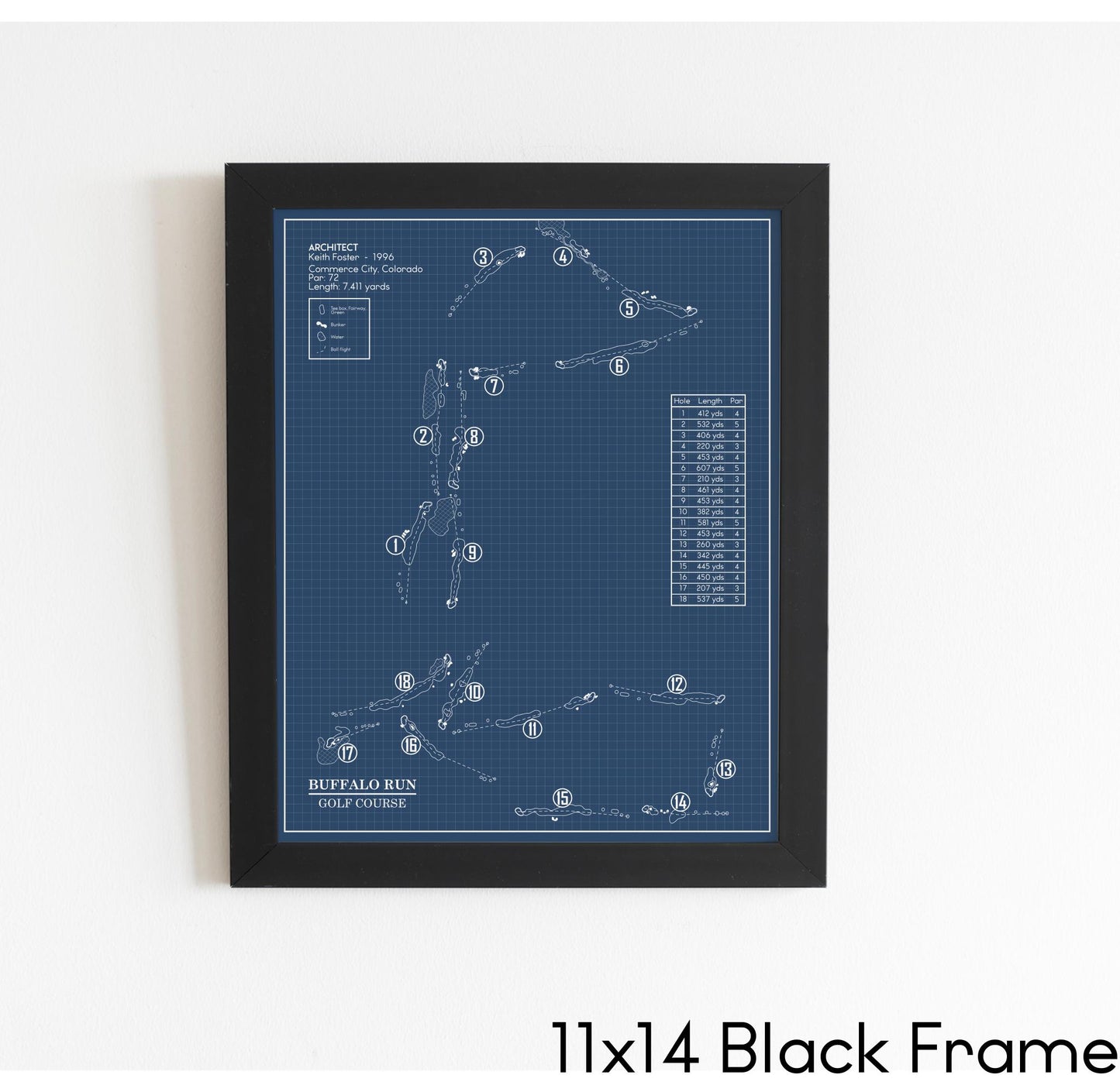 Buffalo Run Golf Course Blueprint (Print)