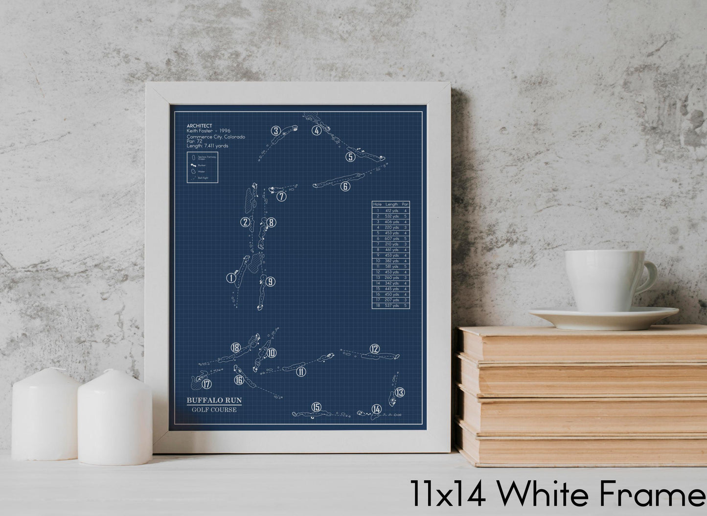 Buffalo Run Golf Course Blueprint (Print)