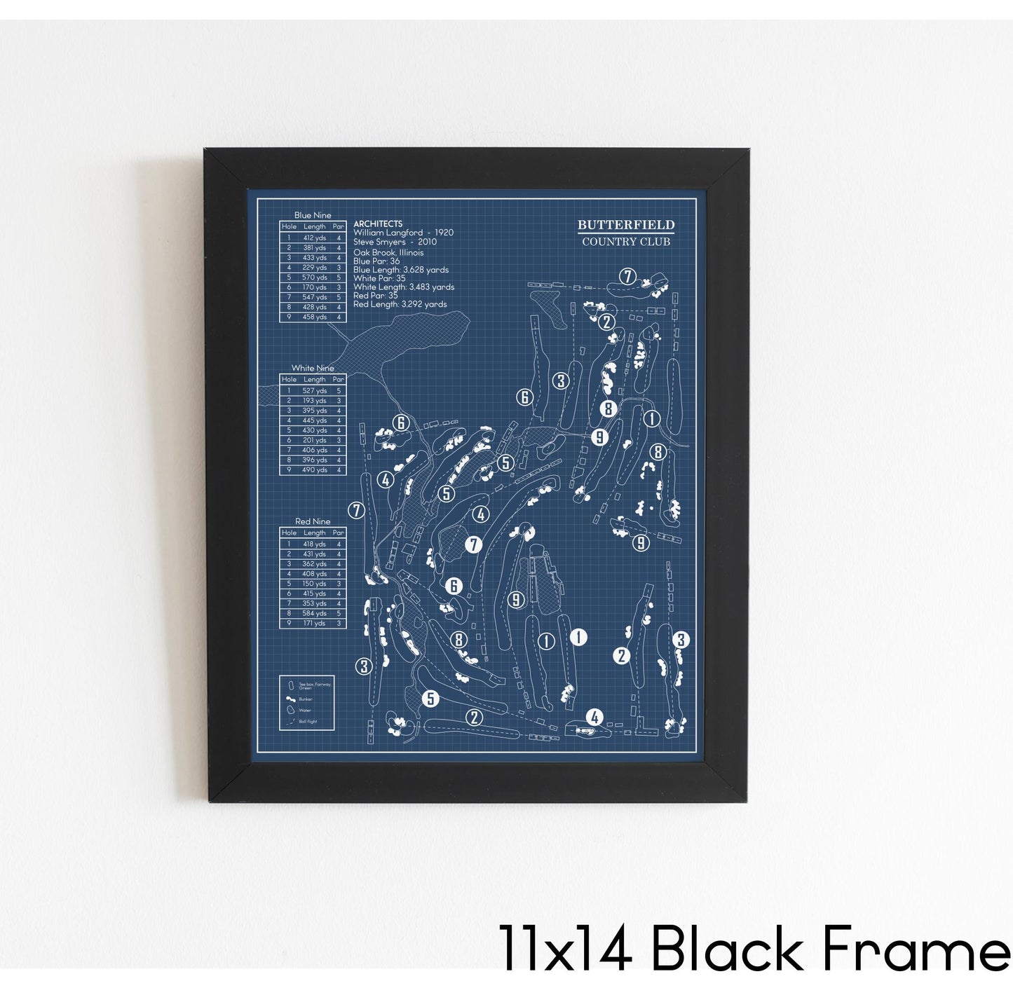 Butterfield Country Club Blueprint (Print)