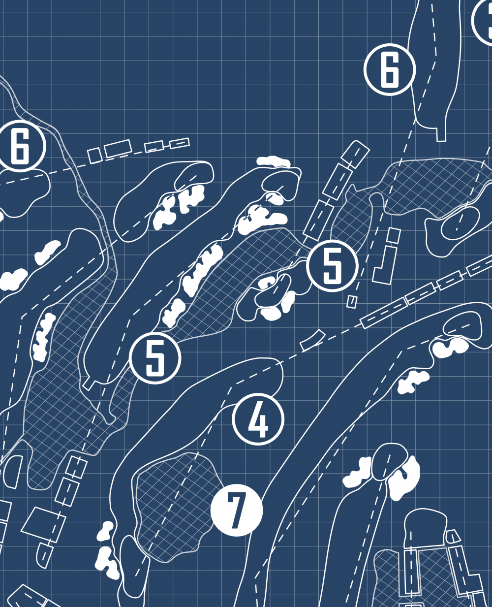 Butterfield Country Club Blueprint (Print)