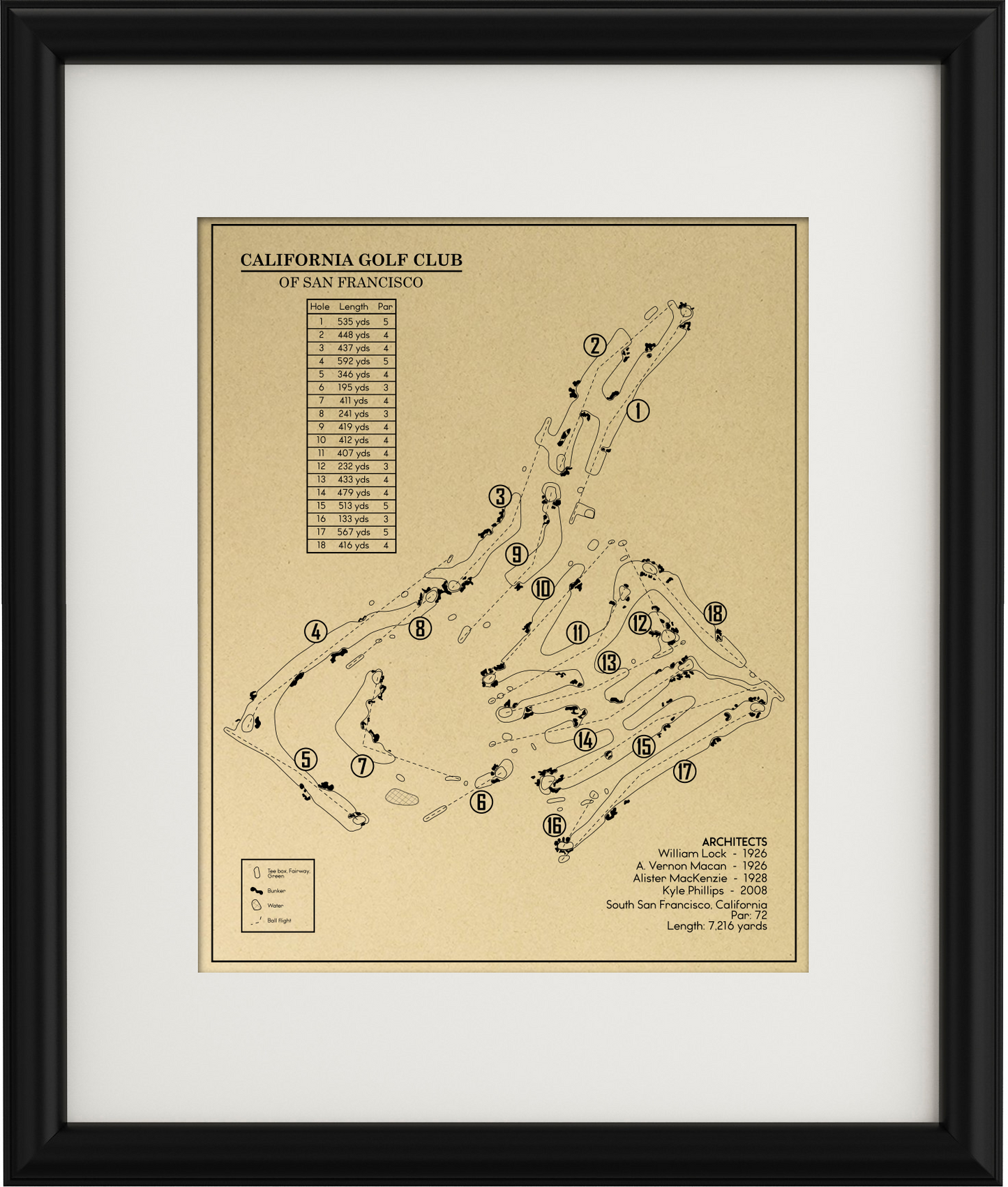 California Golf Club of San Francisco Outline (Print)