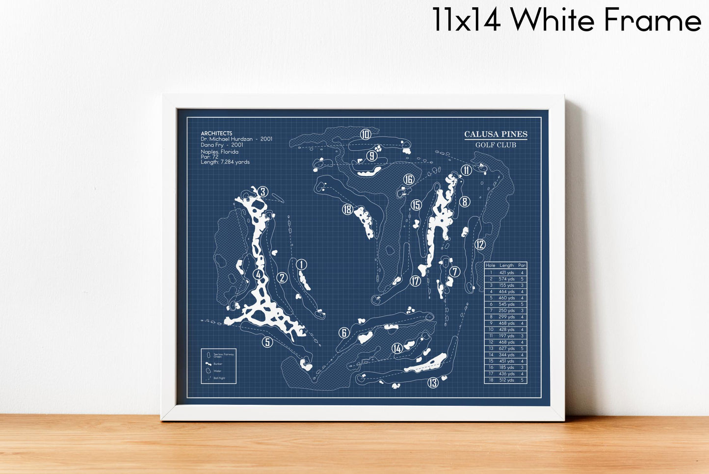 Calusa Pines Golf Club Blueprint (Print)
