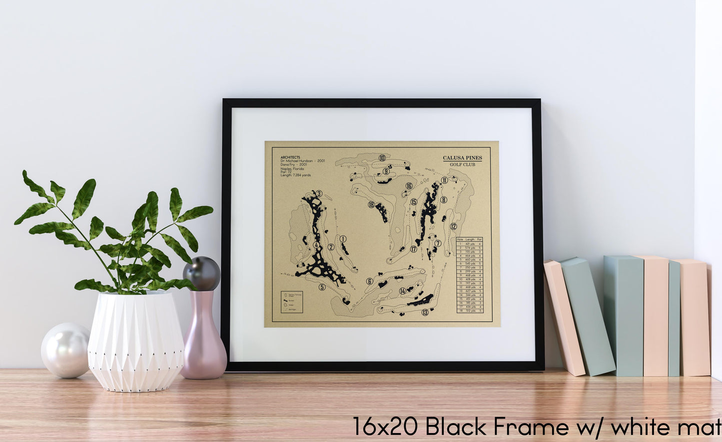 Calusa Pines Golf Club Outline (Print)