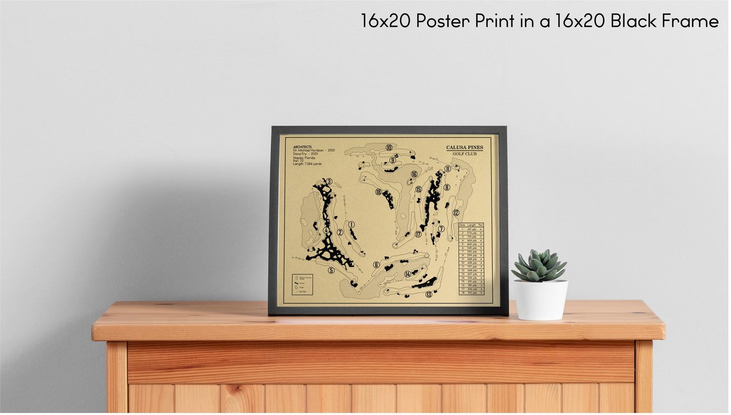 Calusa Pines Golf Club Outline (Print)