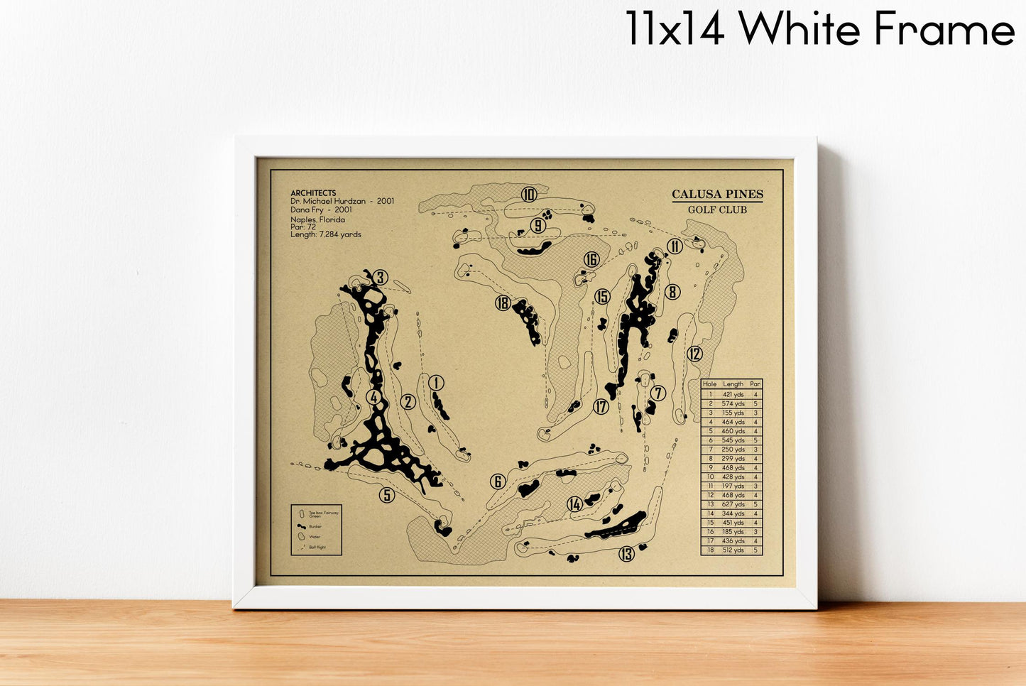 Calusa Pines Golf Club Outline (Print)