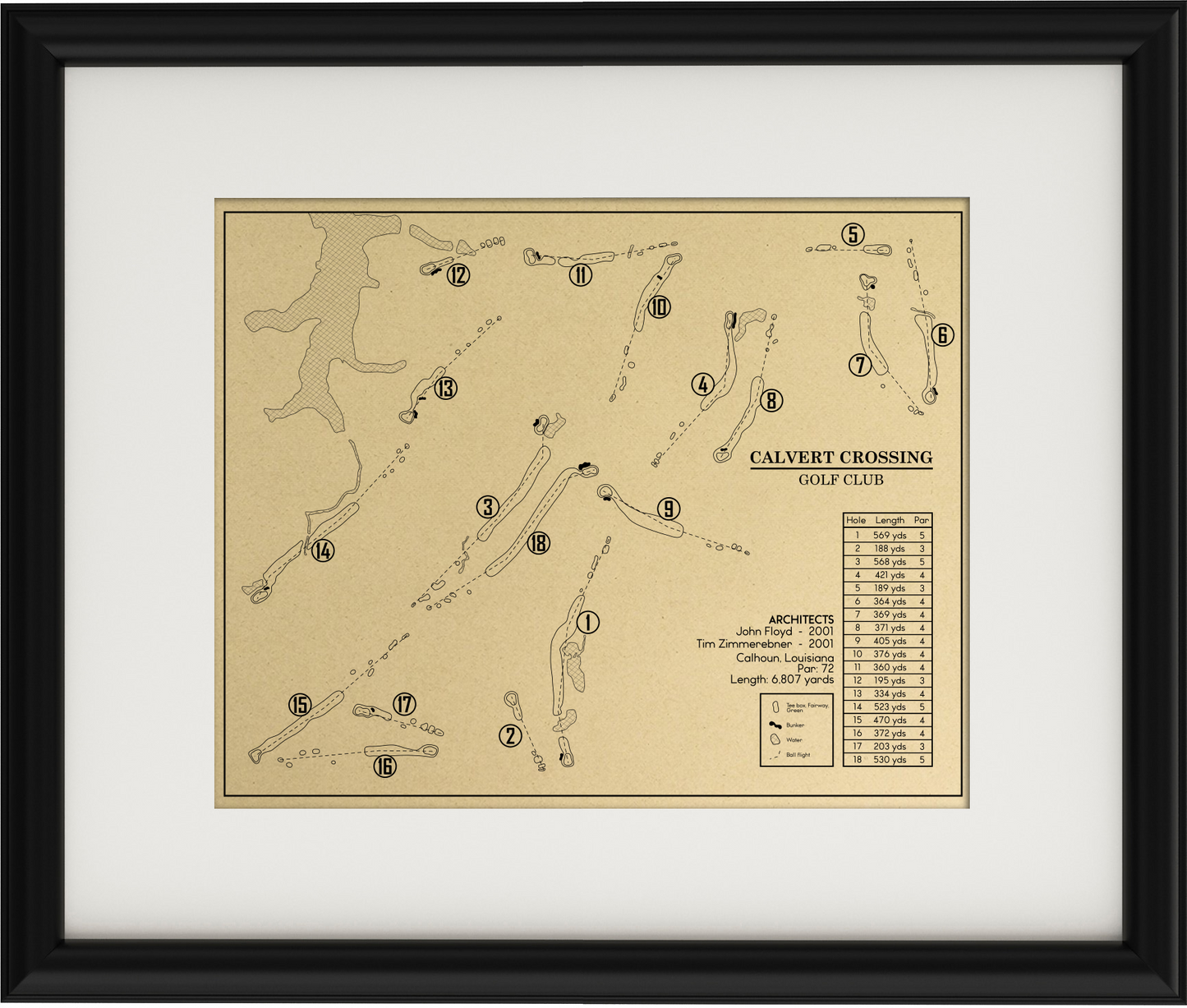 Calvert Crossing Golf Club Outline (Print)