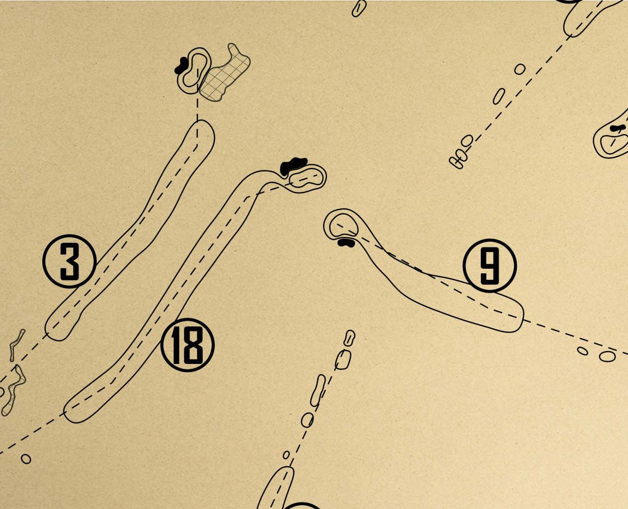 Calvert Crossing Golf Club Outline (Print)