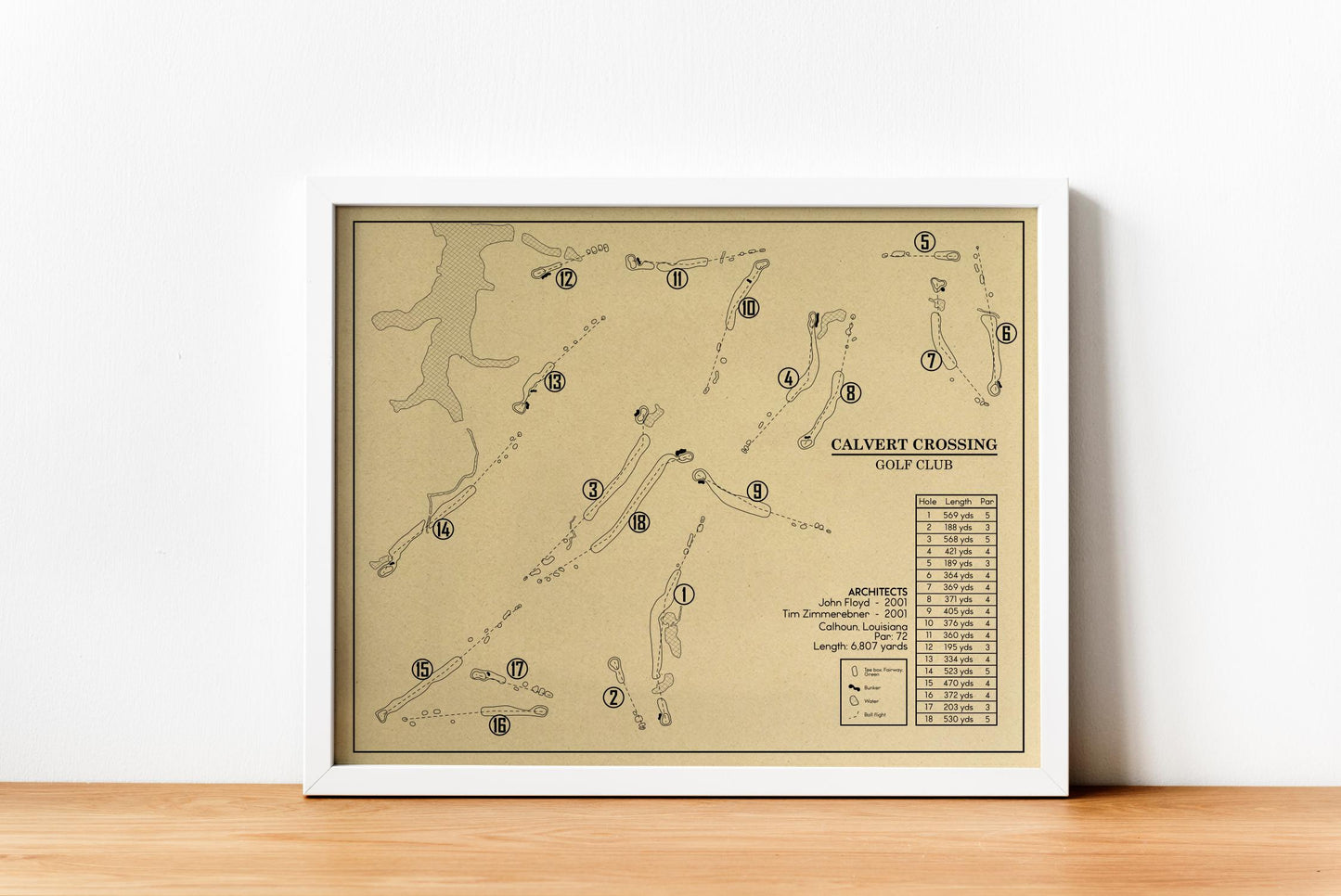 Calvert Crossing Golf Club Outline (Print)