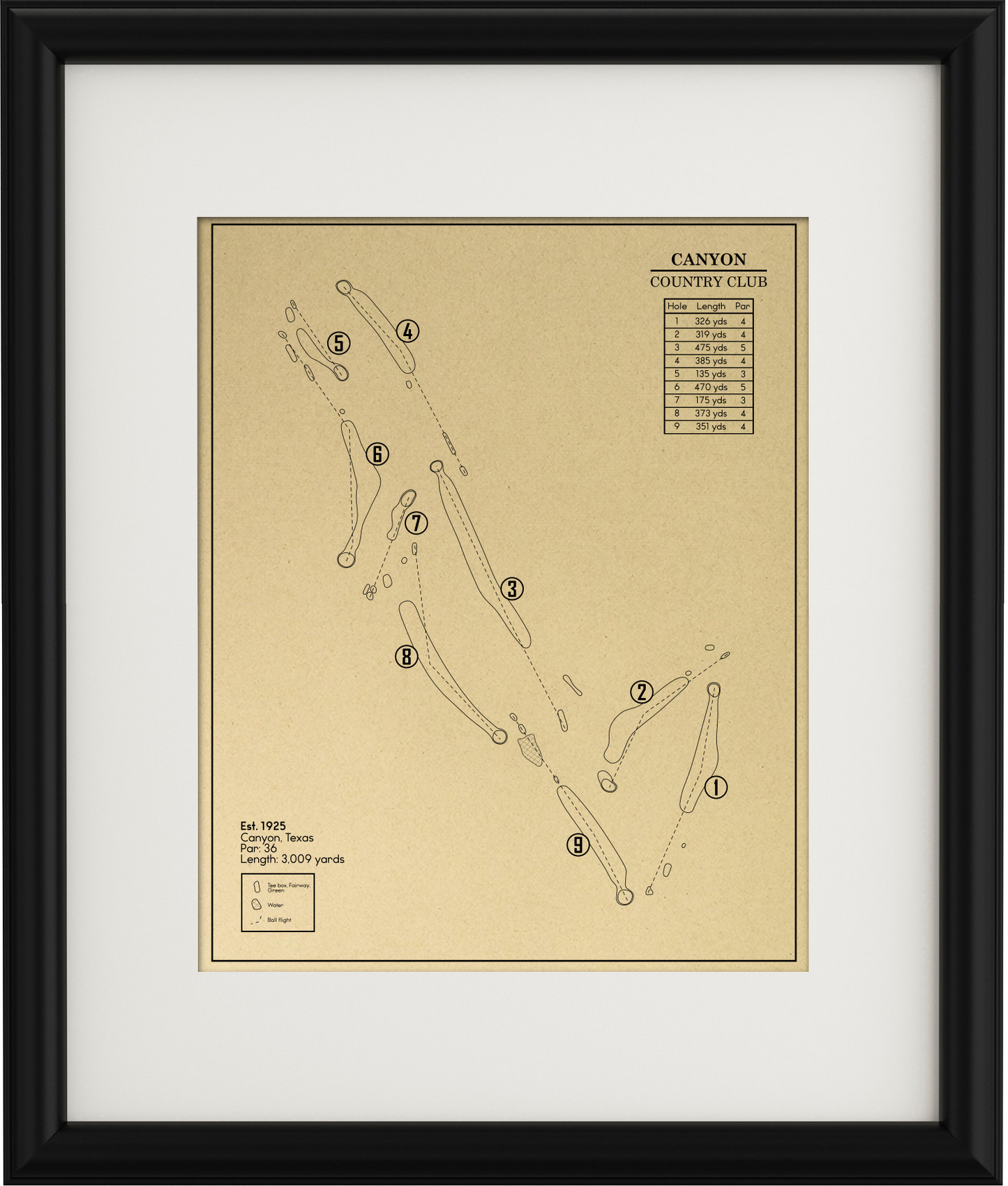 Canyon Country Club Outline (Print)