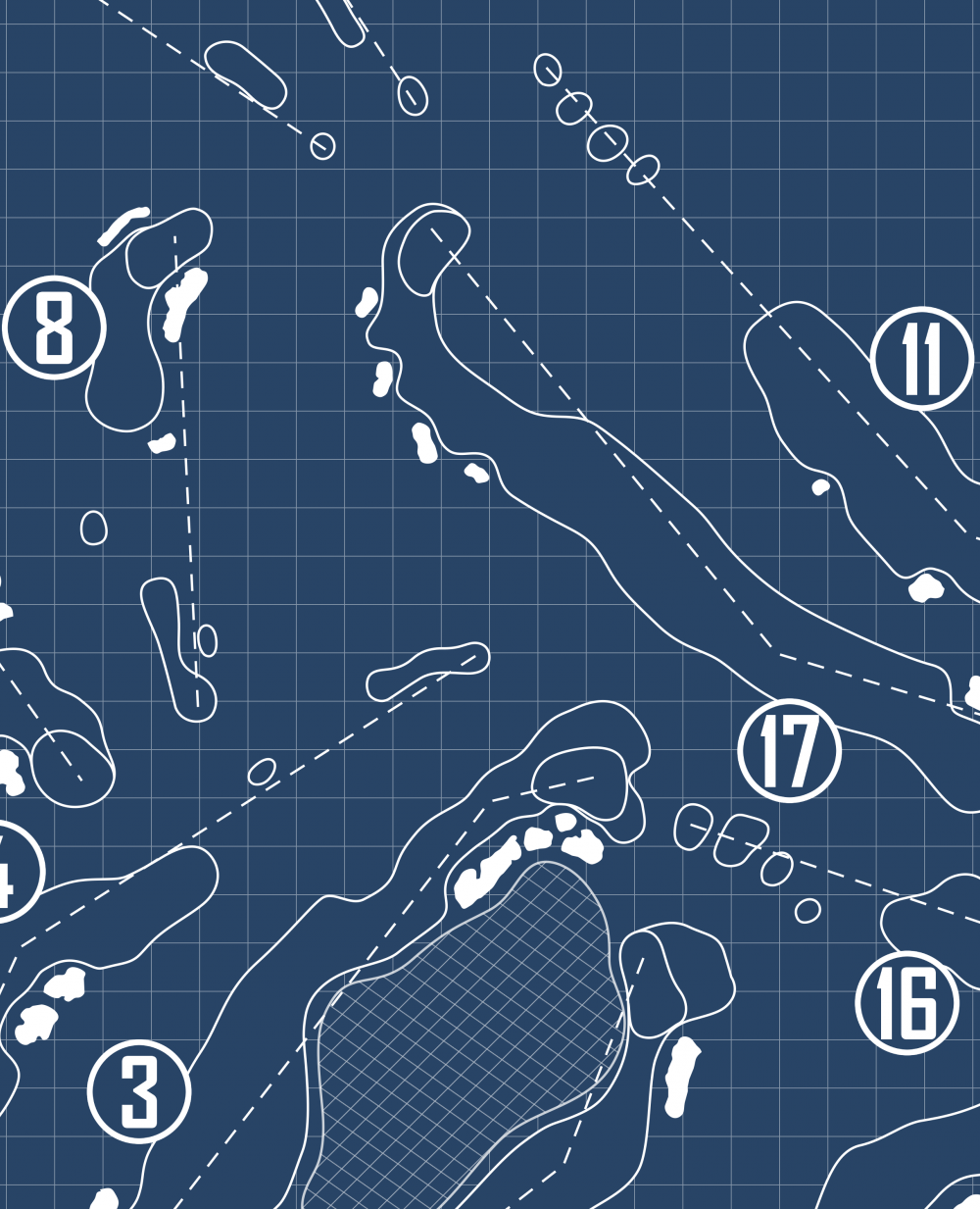 Cape Cod National Golf Club Blueprint (Print)