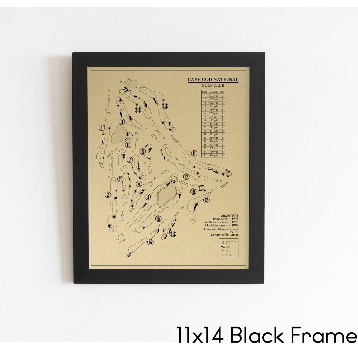 Cape Cod National Golf Club Outline (Print)
