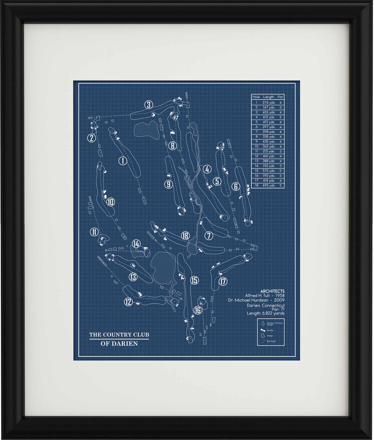 The Country Club of Darien Blueprint (Print)