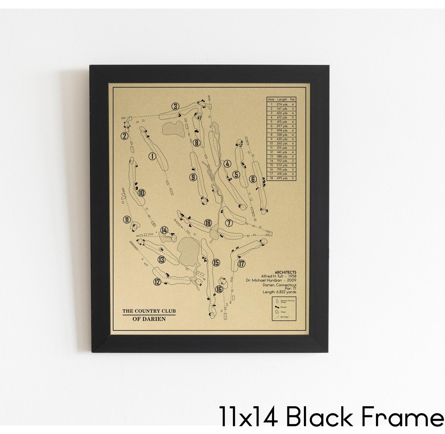 The Country Club of Darien Outline (Print)