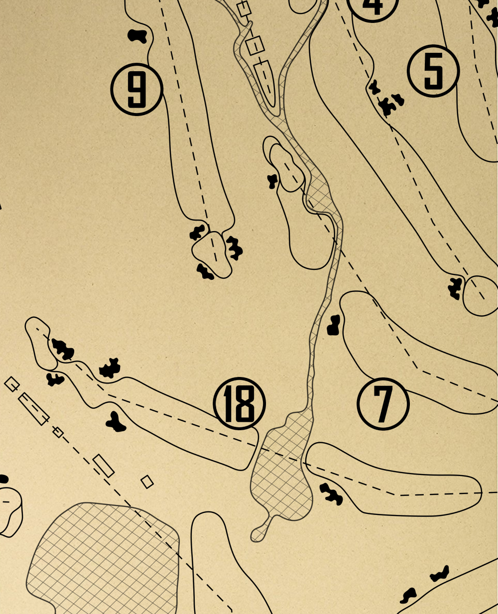 The Country Club of Darien Outline (Print)