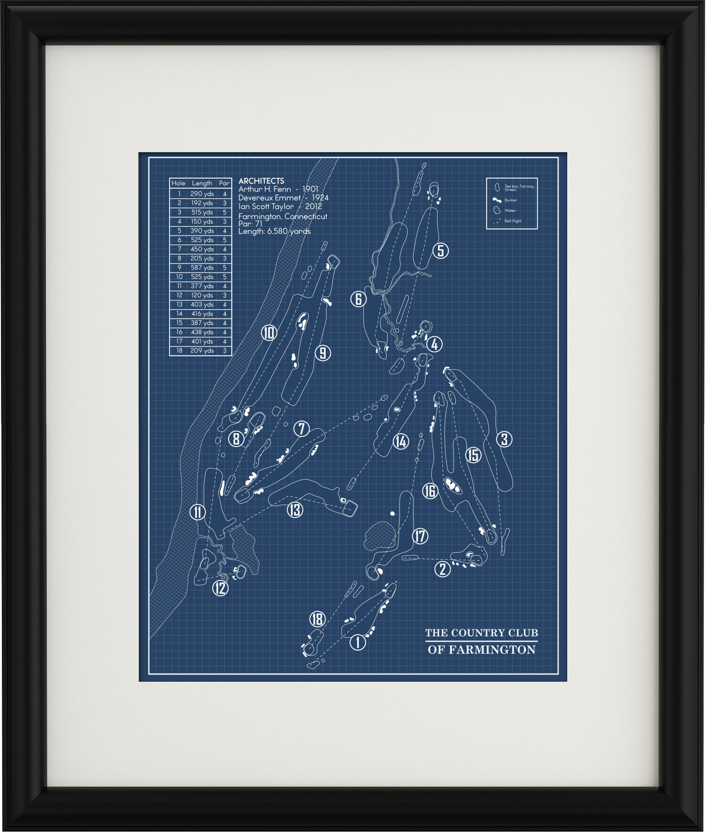 The Country Club of Farmington Blueprint (Print)