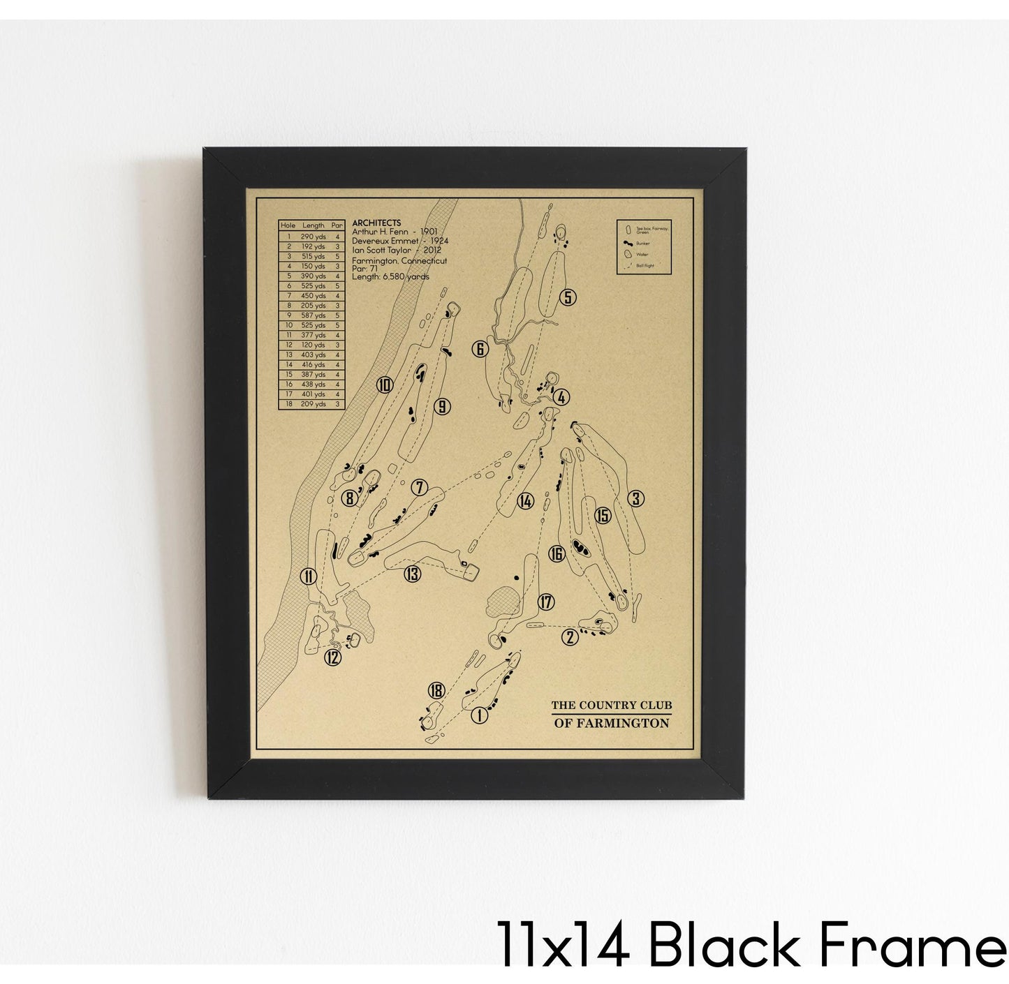 The Country Club of Farmington Outline (Print)
