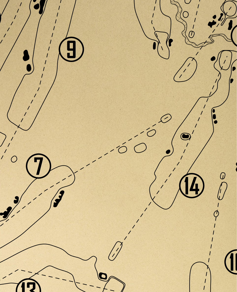 The Country Club of Farmington Outline (Print)