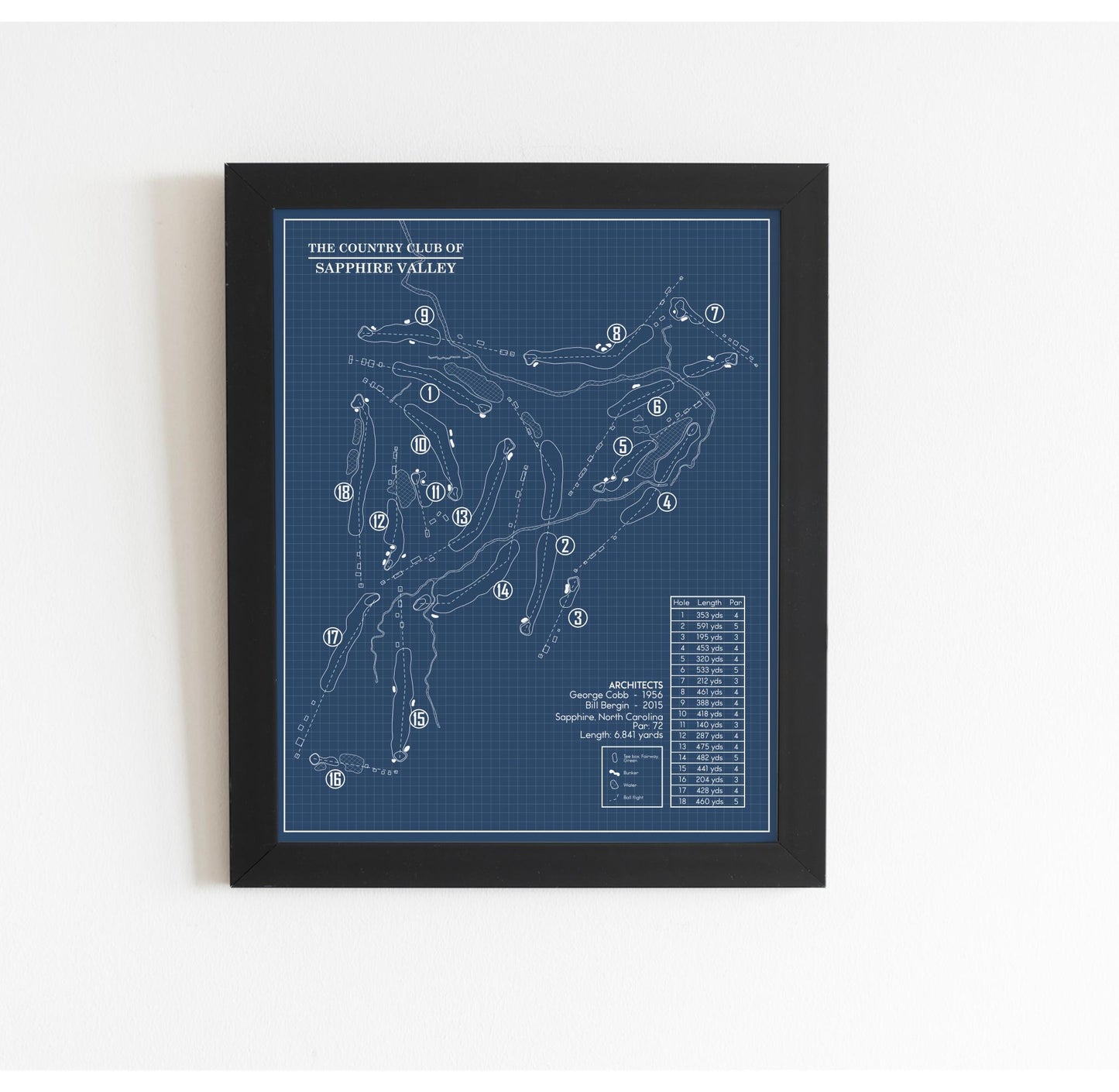 The Country Club of Sapphire Blueprint (Print)