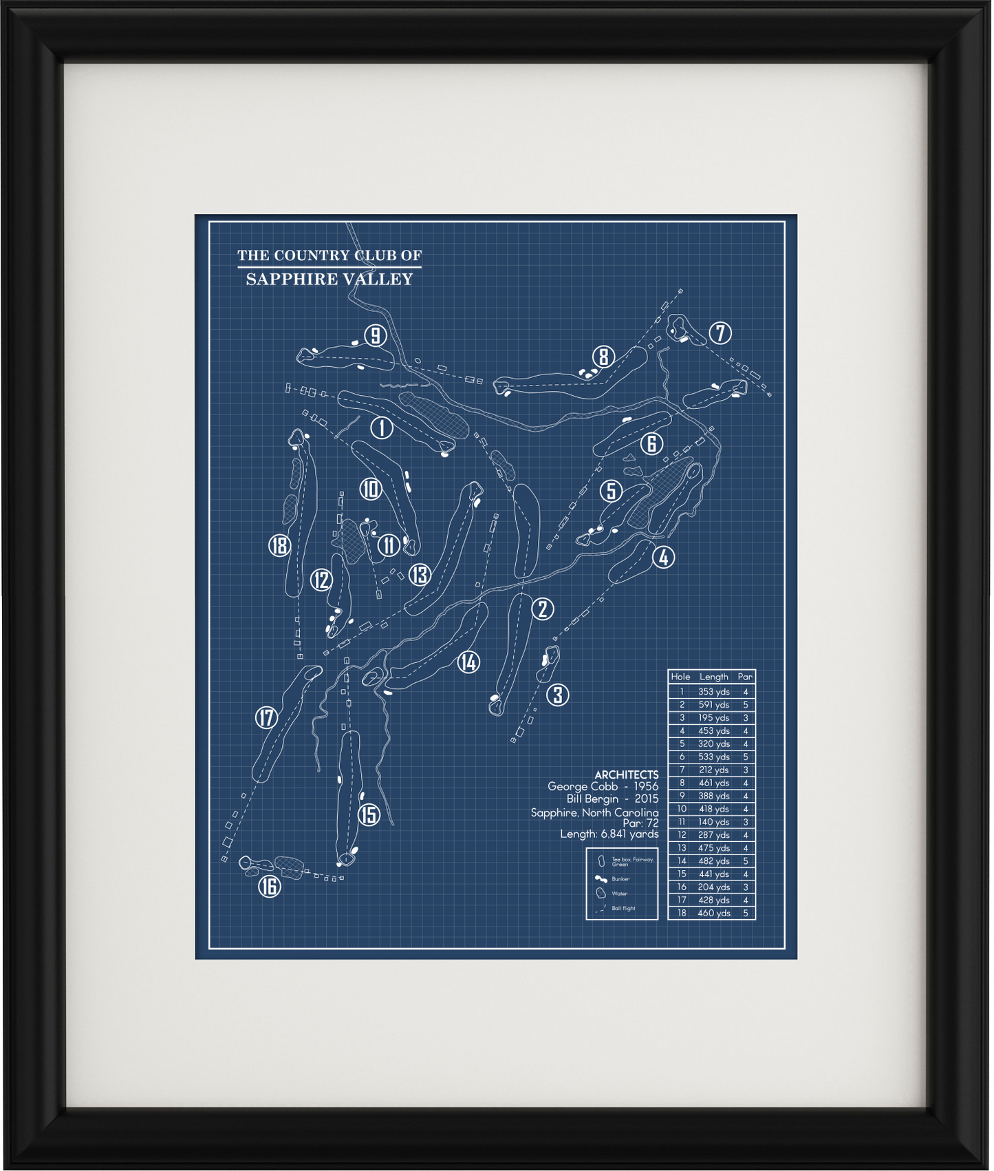 The Country Club of Sapphire Blueprint (Print)