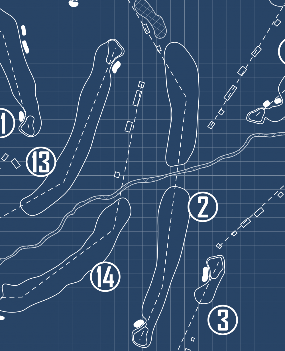The Country Club of Sapphire Blueprint (Print)