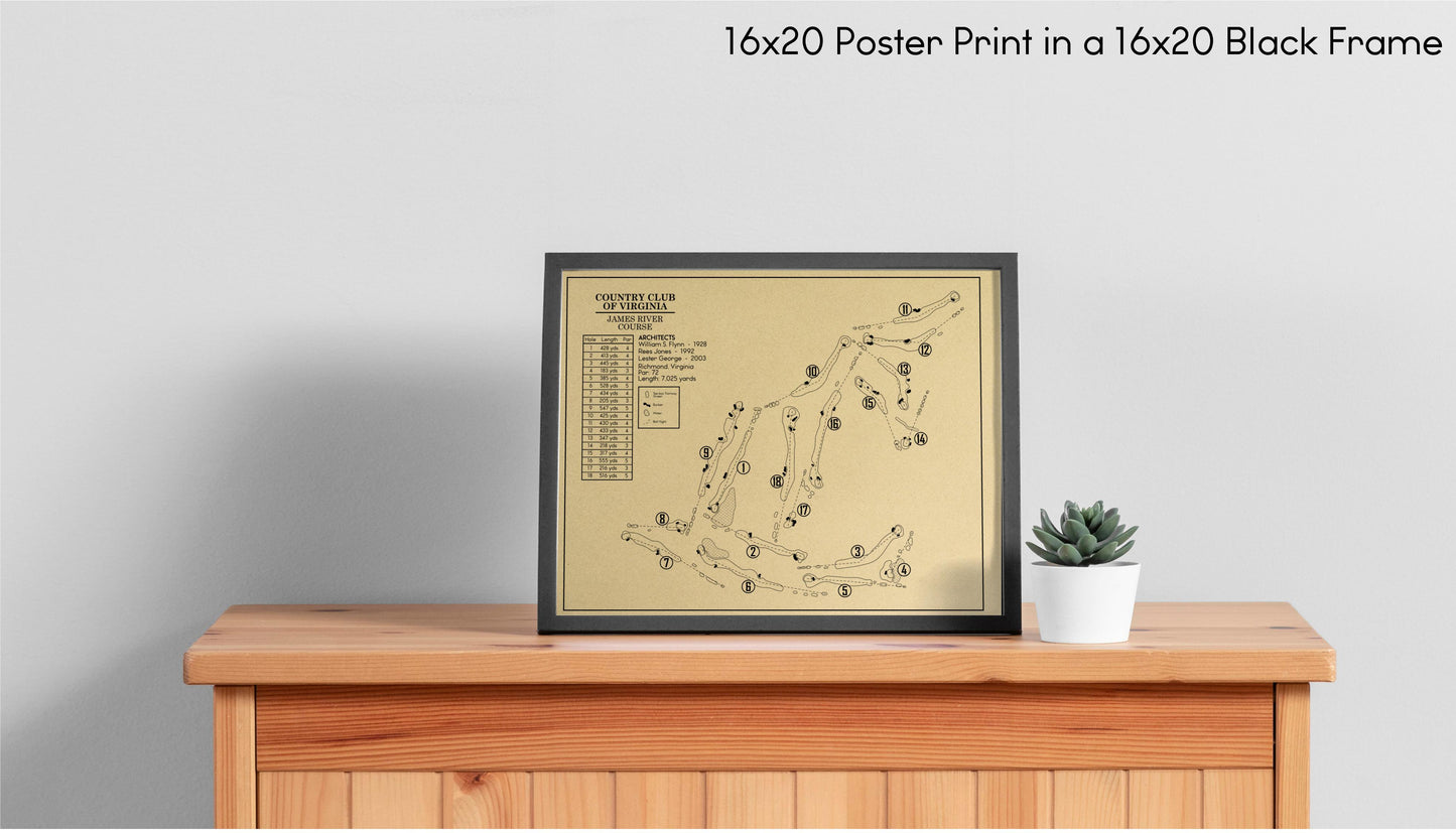 Country Club of Virginia James River Course Outline (Print)