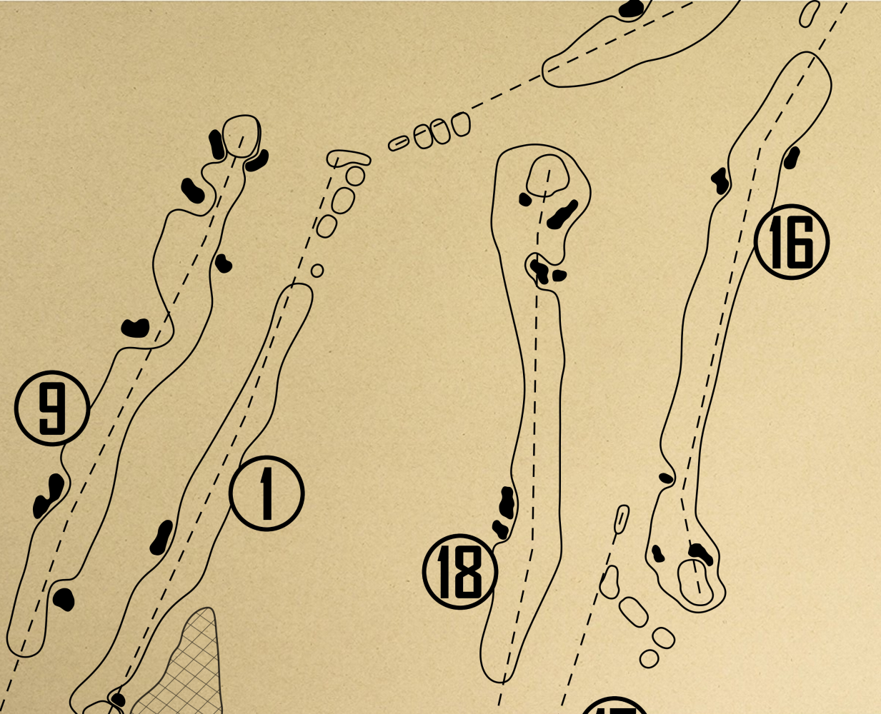 Country Club of Virginia James River Course Outline (Print)