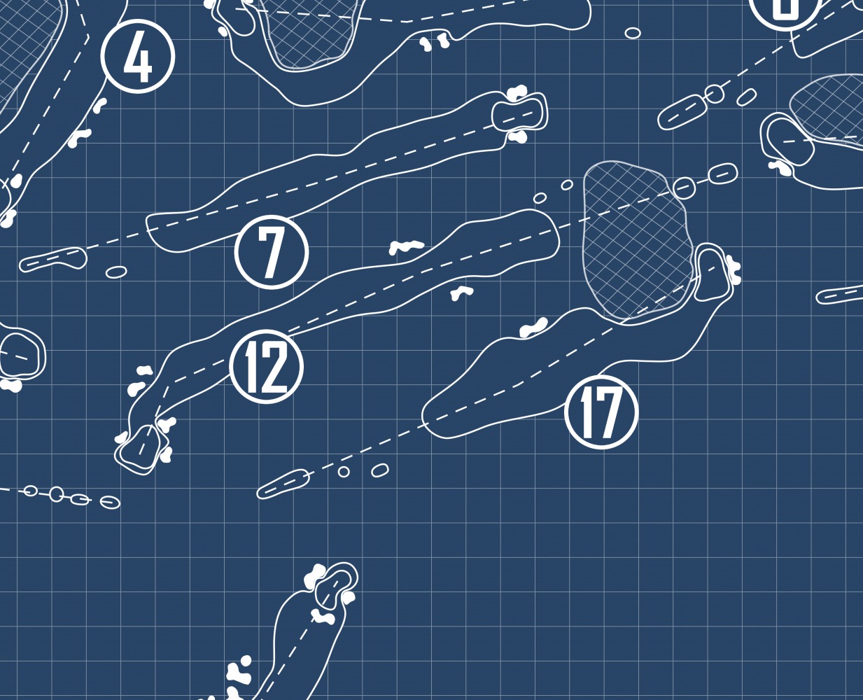 Country Club of Virginia Tuckahoe Creek Course Blueprint (Print)