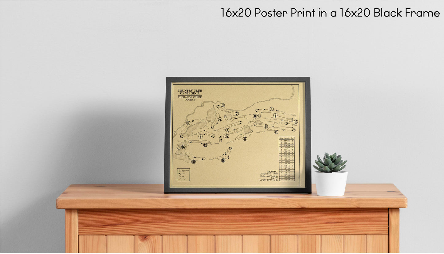 Country Club of Virginia Tuckahoe Creek Course Outline (Print)