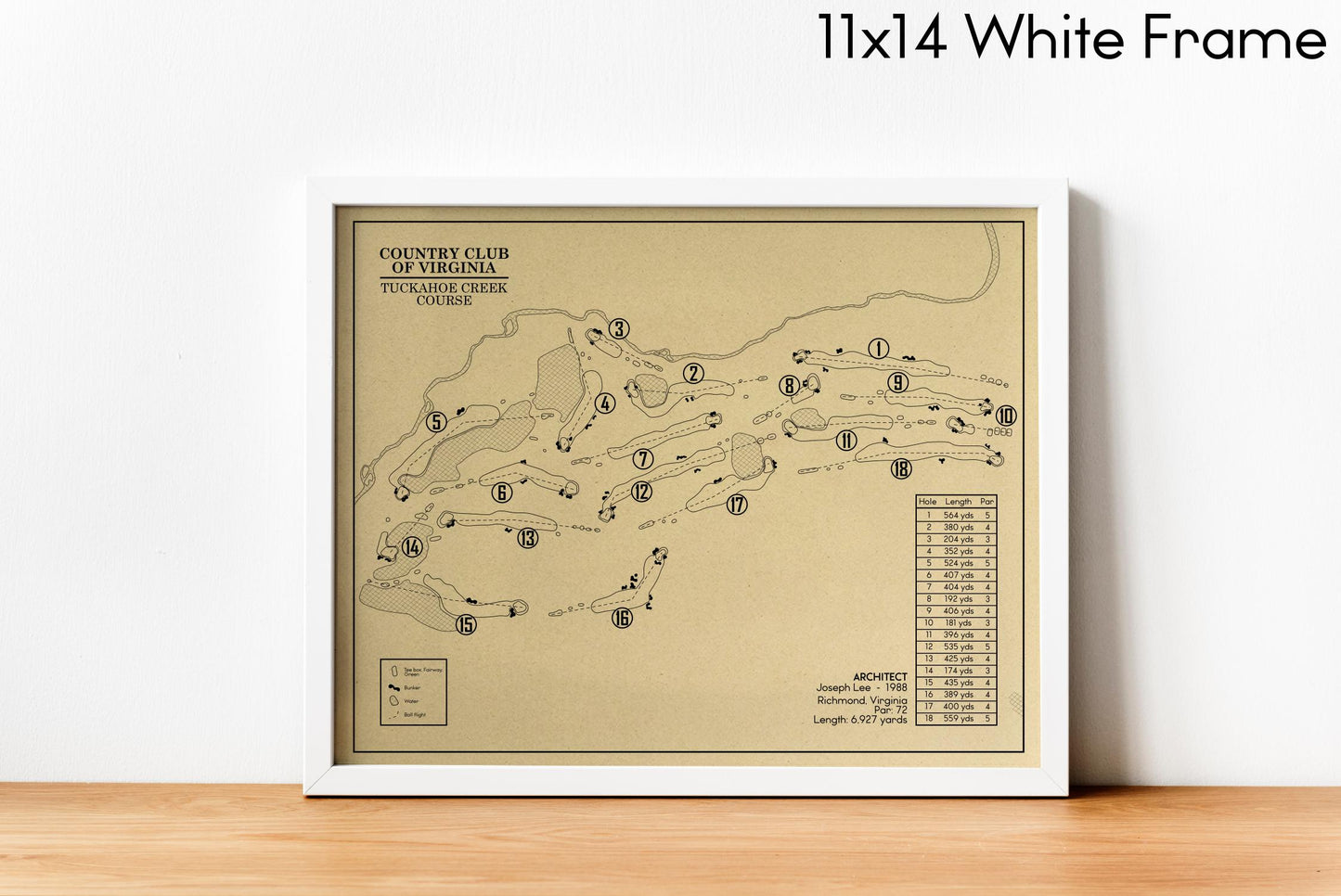 Country Club of Virginia Tuckahoe Creek Course Outline (Print)