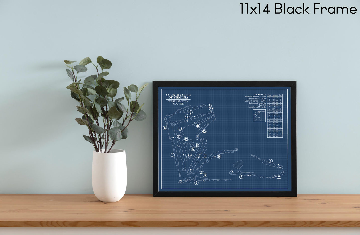 Country Club of Virginia Westhampton Course Blueprint (Print)