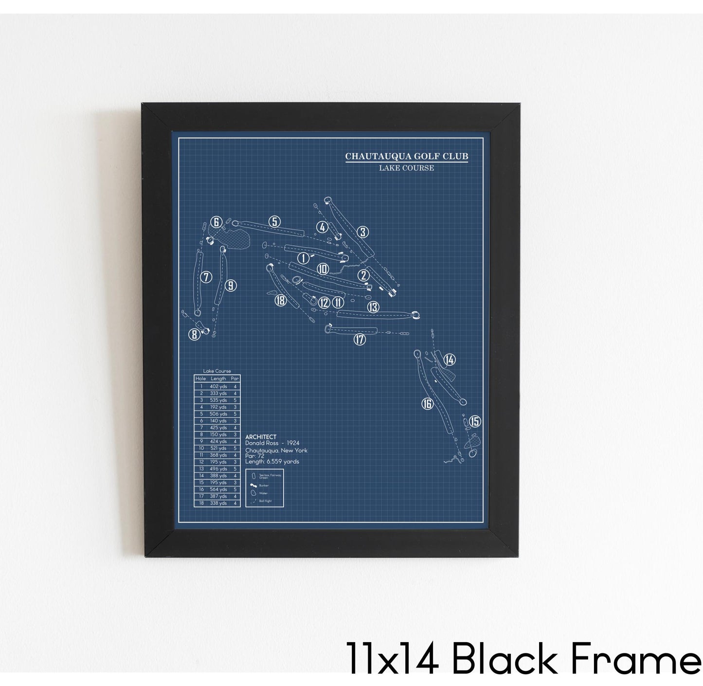 Chautauqua Golf Club - Lake Course Blueprint (Print)