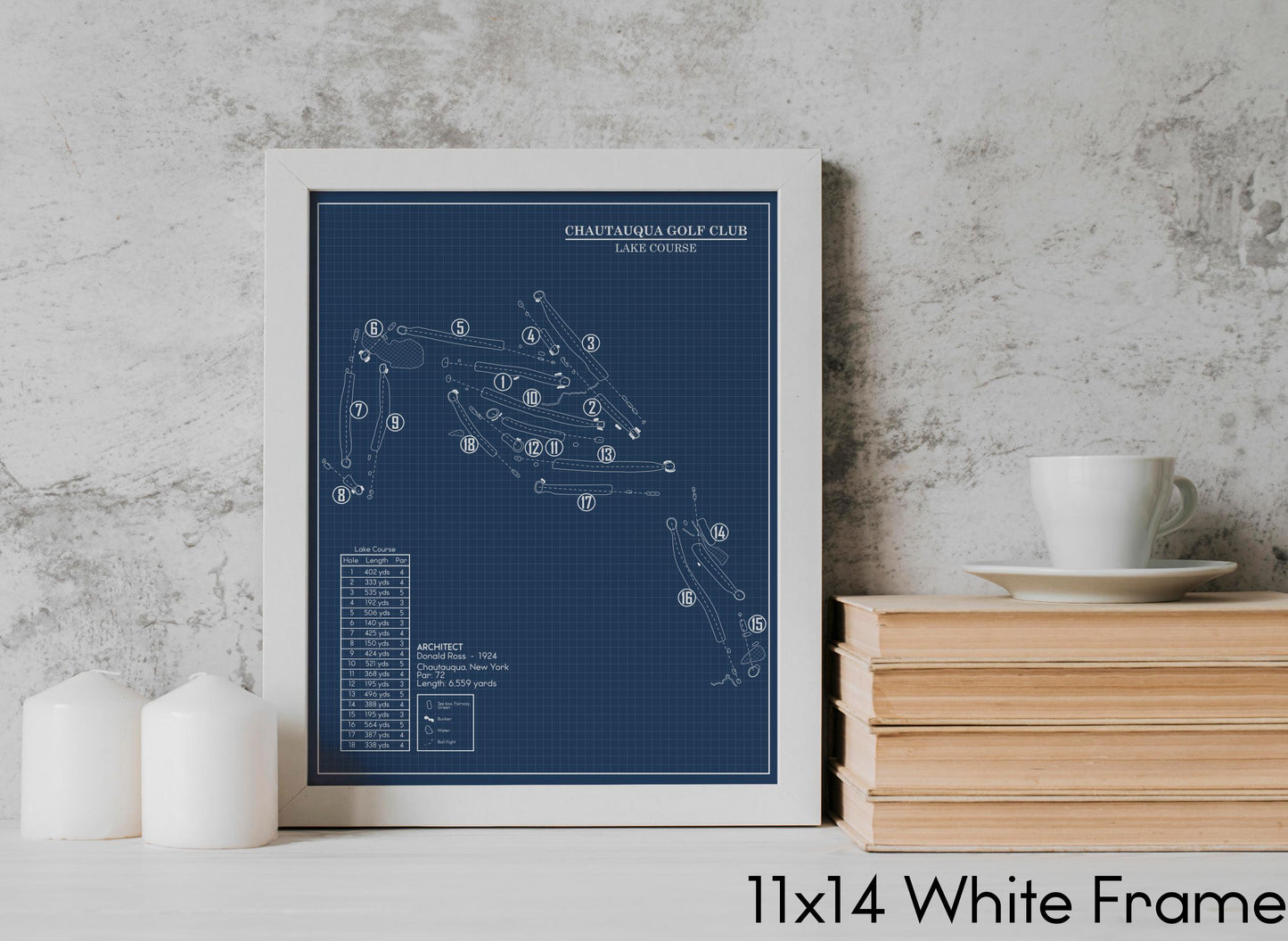 Chautauqua Golf Club - Lake Course Blueprint (Print)