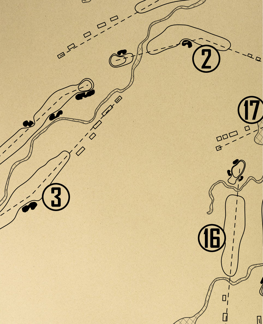 Chenal Country Club Bear Den Course Outline (Print)