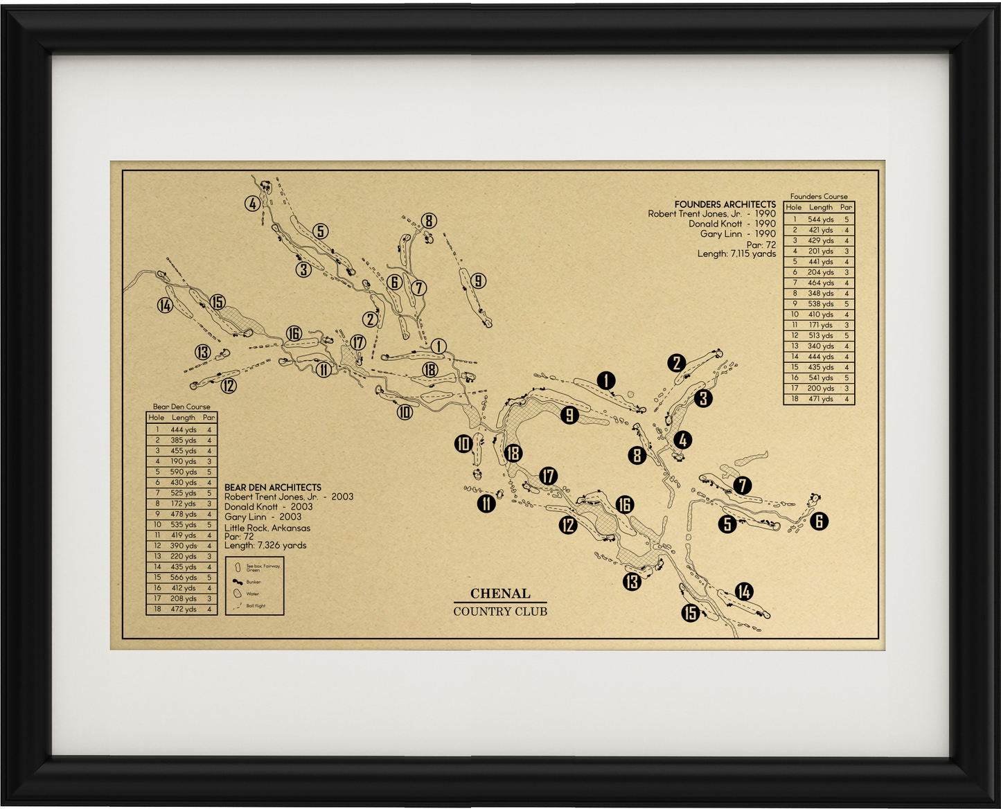 Battle Creek Country Club Outline (Print)